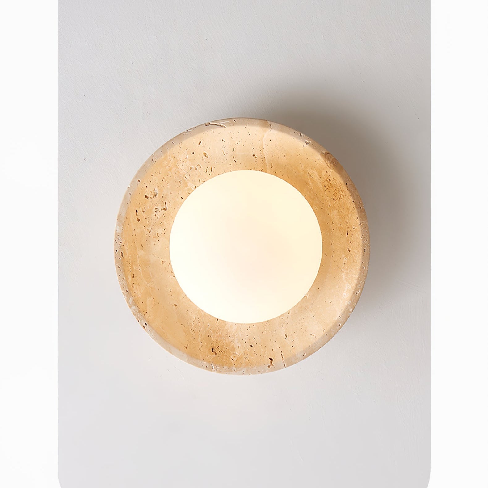 Cataliel Minimalist Travertine Ceiling Light - Lamp Copper