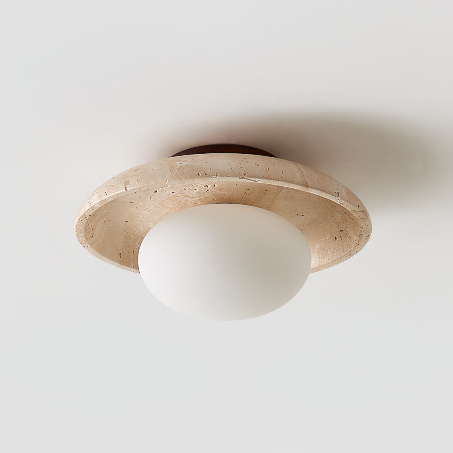 Cataliel Minimalist Travertine Ceiling Light - Lamp Copper