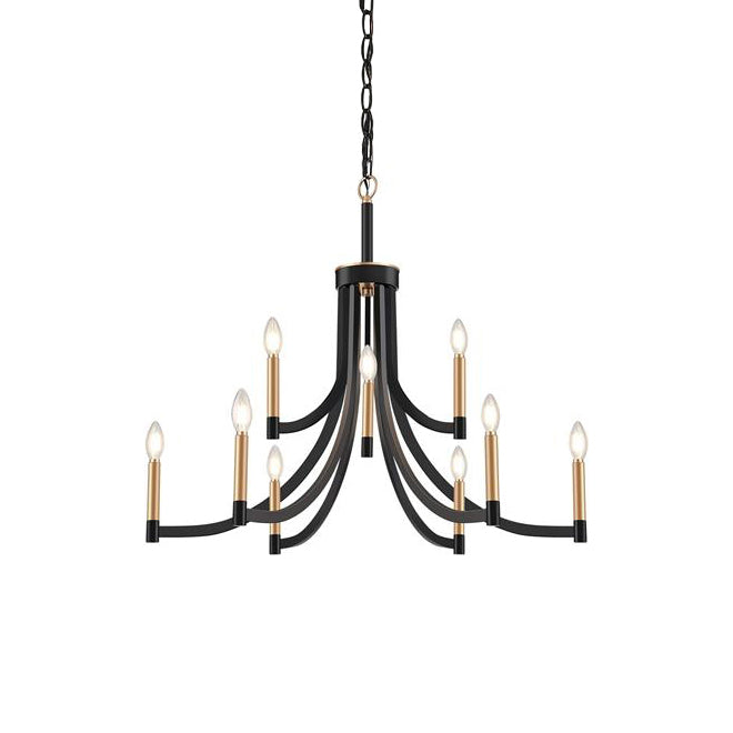 Ceshaora Vintage Industrial Brass Metal Chandelier - Lamp Copper