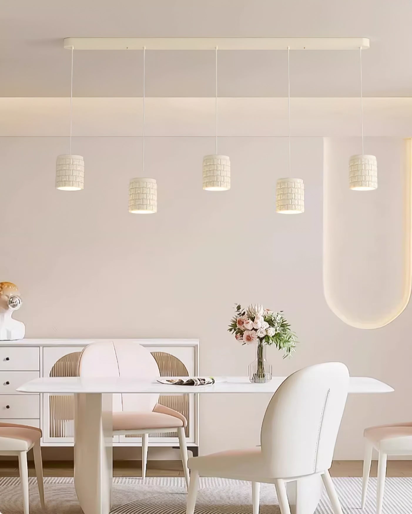 Vadoror Modern Minimalist Girl Resin Metal Pendant Lamp - Lamp Copper