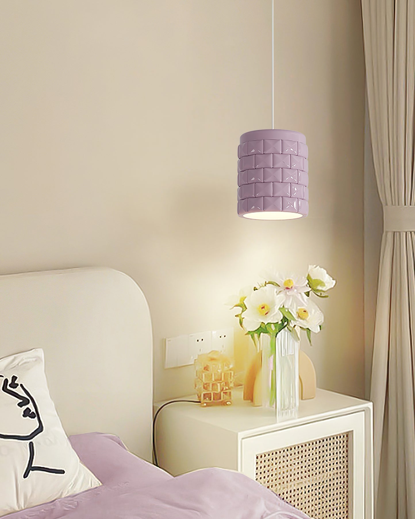 Vadoror Modern Minimalist Girl Resin Metal Pendant Lamp - Lamp Copper