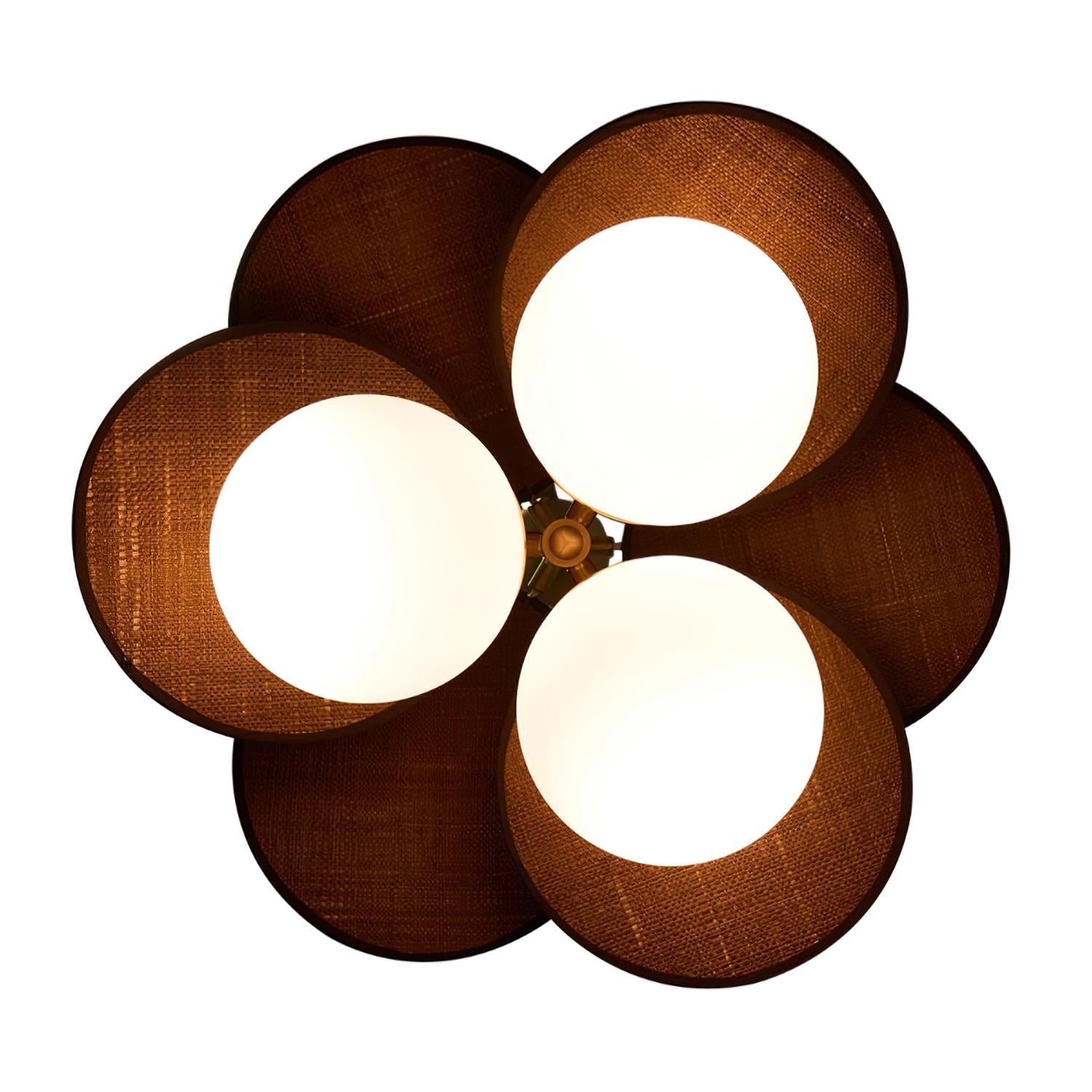 Florin Wooden Petal Pendant Light - Lamp Copper