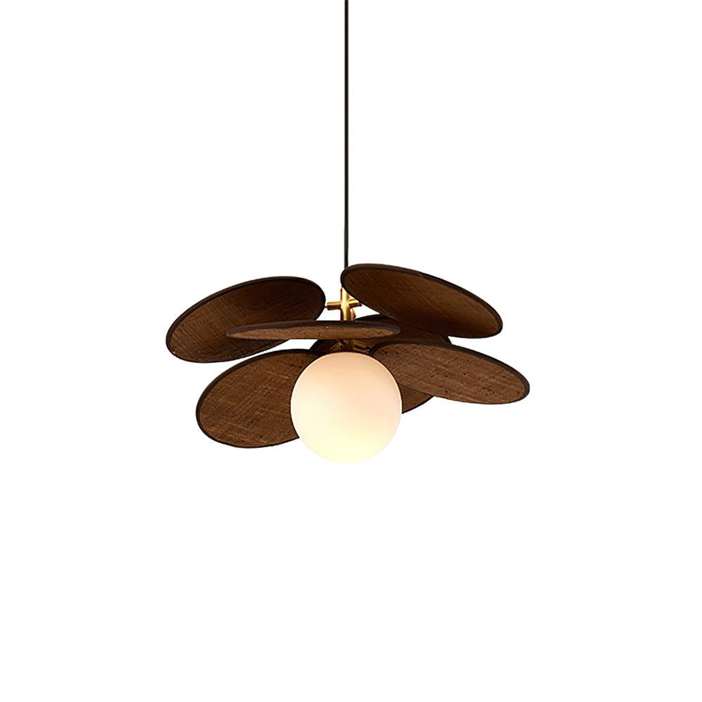 Florin Wooden Petal Pendant Light - Lamp Copper
