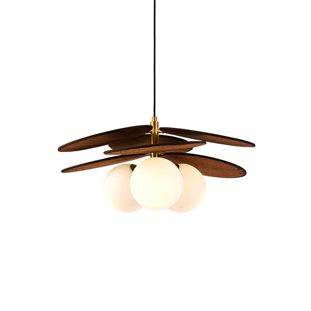 Florin Wooden Petal Pendant Light - Lamp Copper