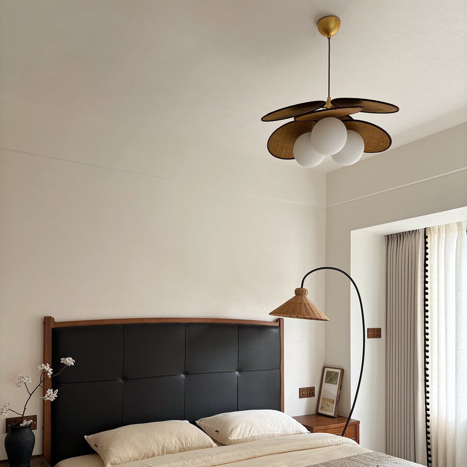 Florin Wooden Petal Pendant Light - Lamp Copper