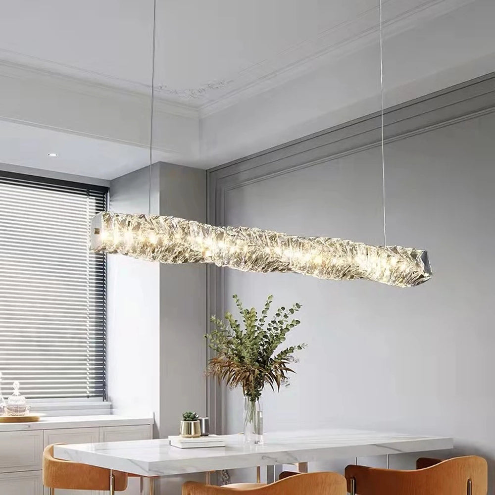 Kristy Crystal Sliver and Gold Pendant Light, Stainless Steel - Lamp Copper