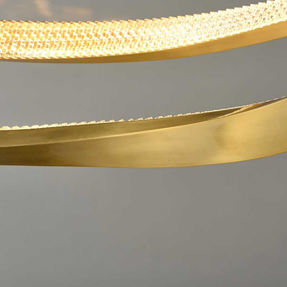Arisha Minimalist Ring Spiral Shape Pendant Light,Gold - Lamp Copper