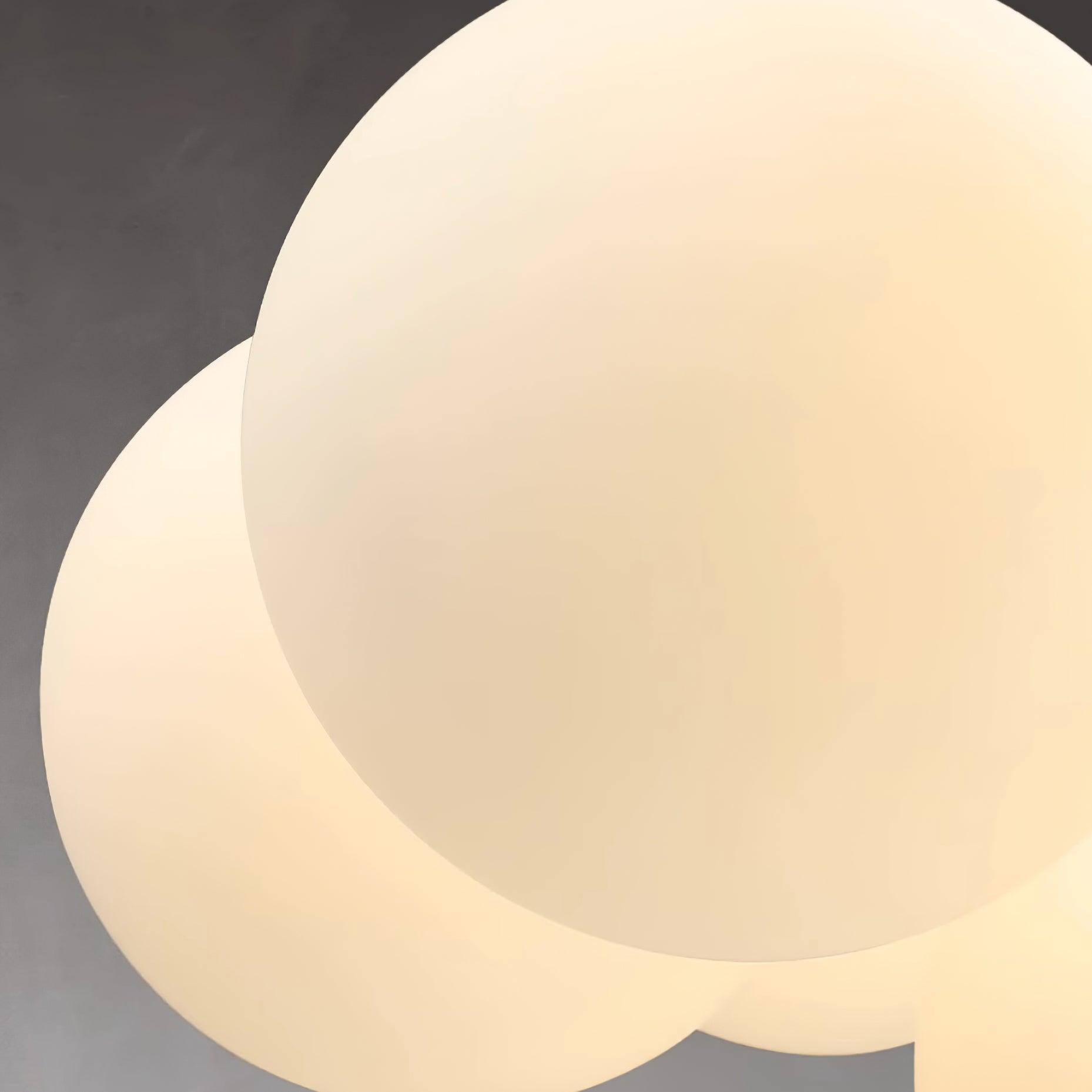 Chandelier Glass Globe Cluster Brass Frame Modern Minimalist Home - Lamp Copper