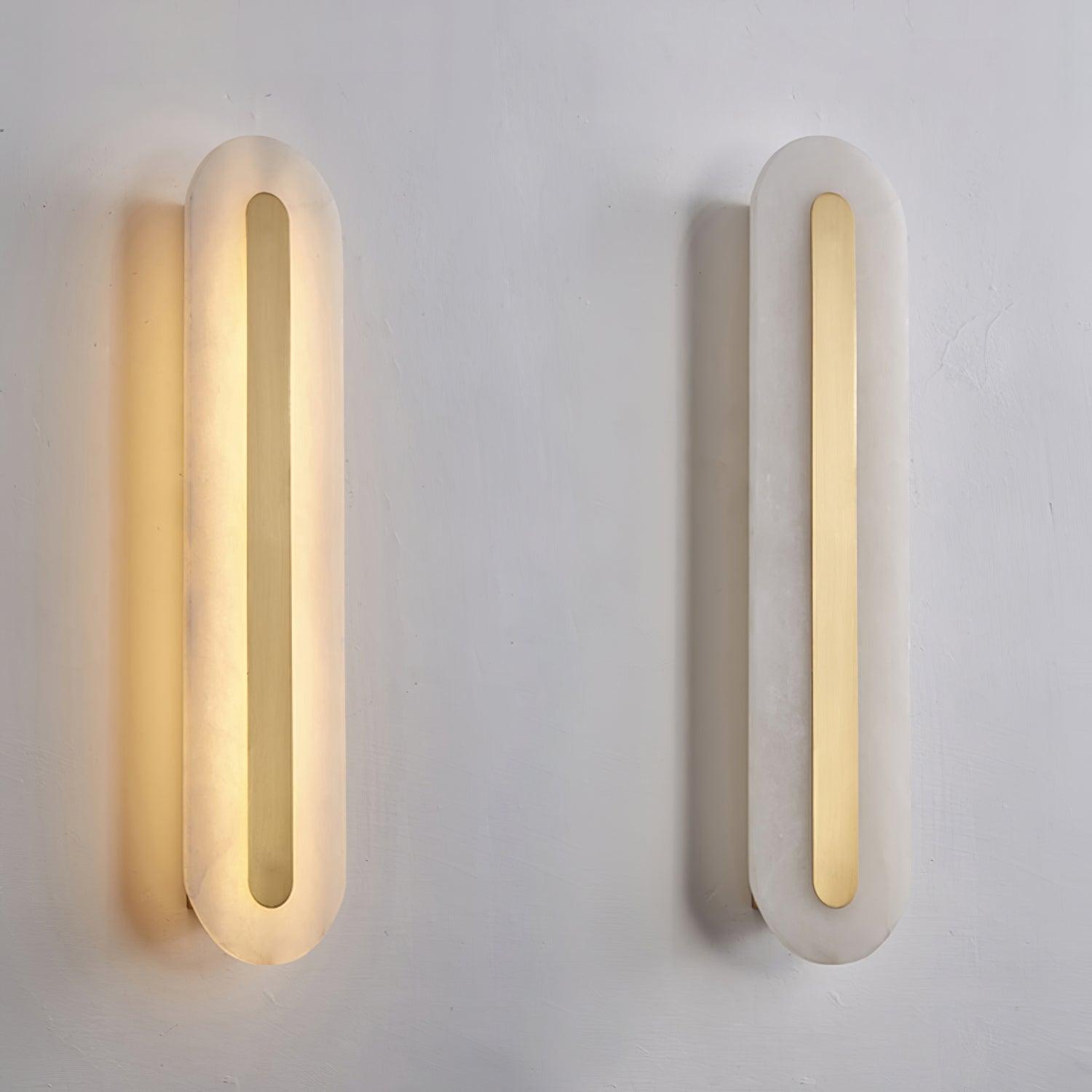 Hurn Alabaster Rounded Wall Lamp - Lamp Copper