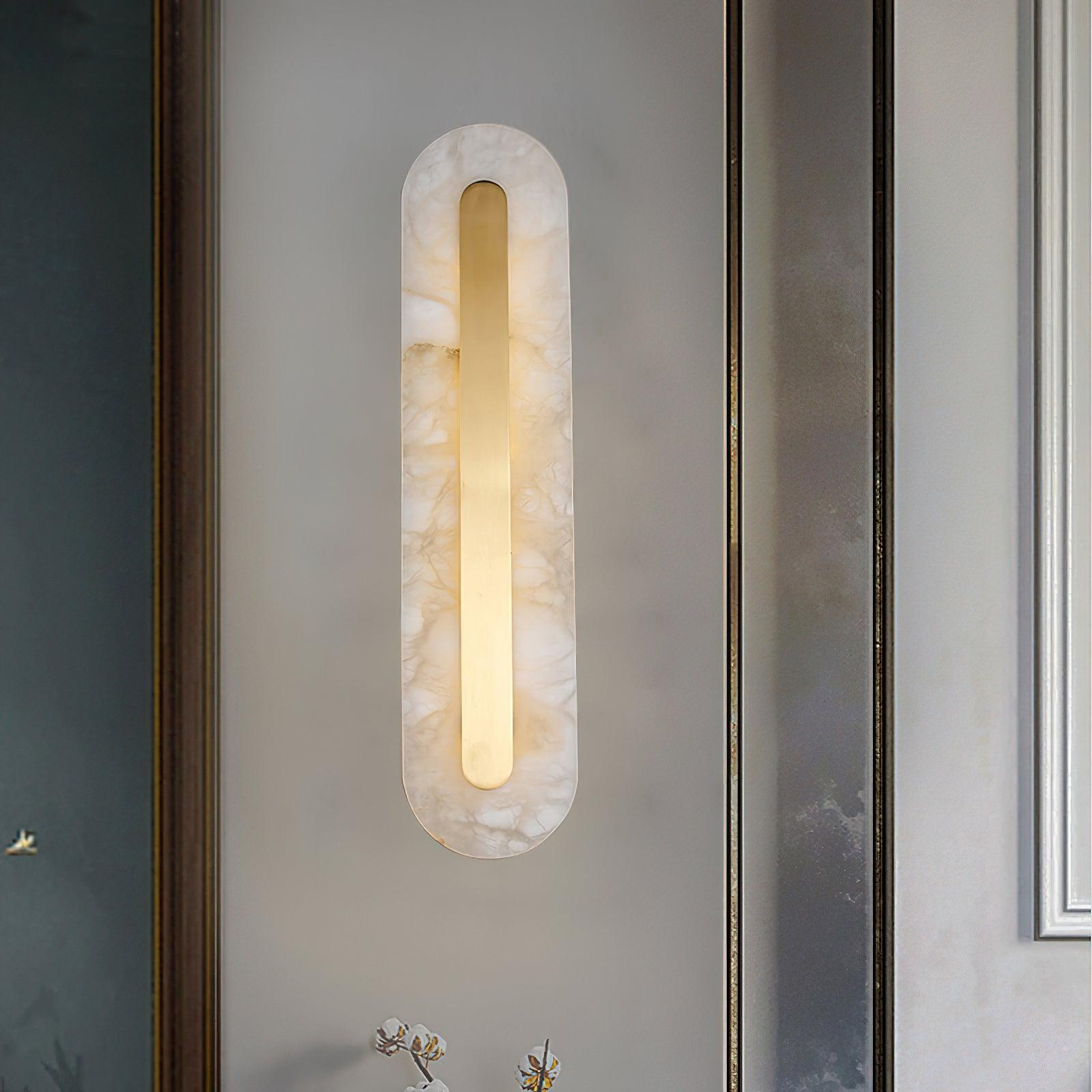 Hurn Alabaster Rounded Wall Lamp - Lamp Copper