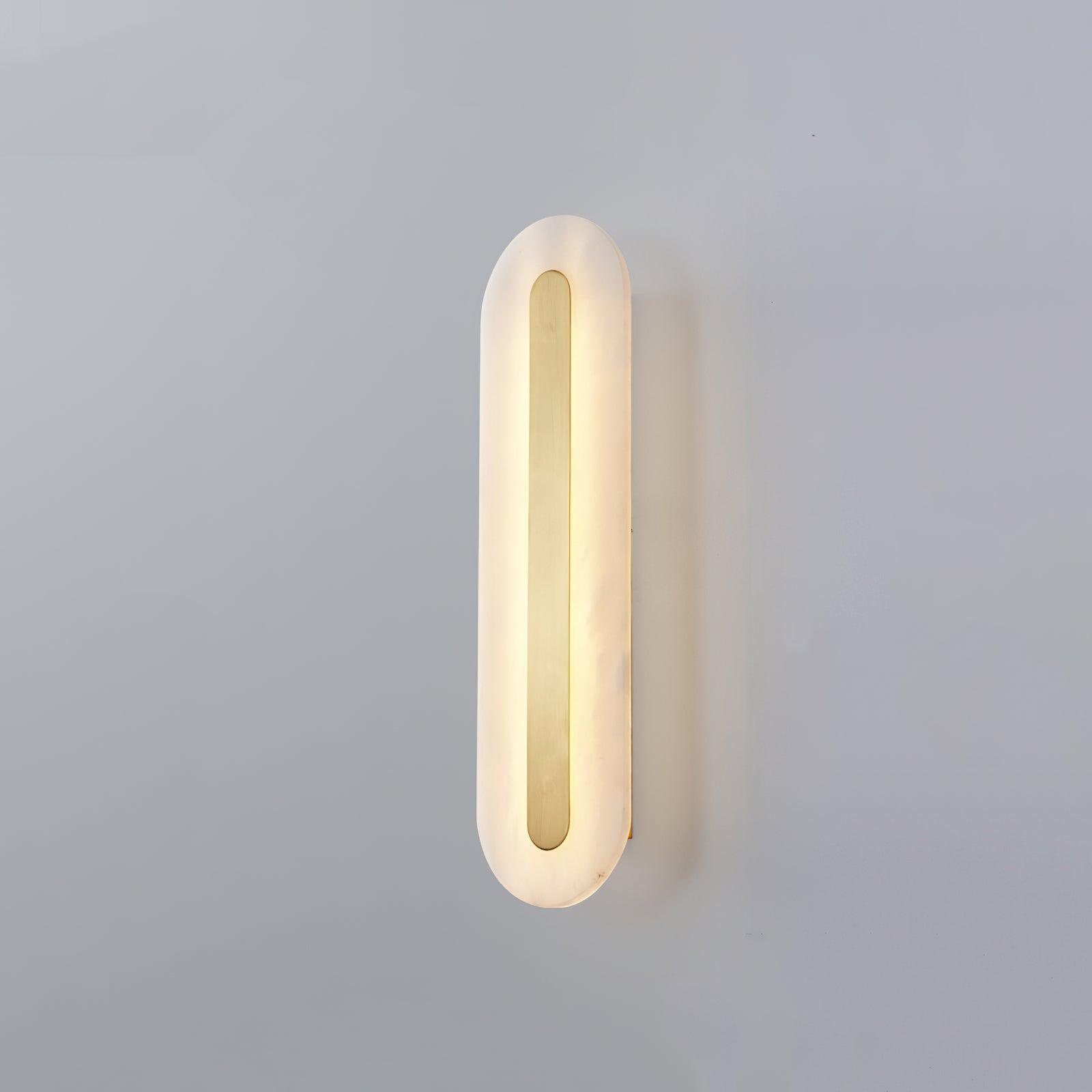 Hurn Alabaster Rounded Wall Lamp - Lamp Copper