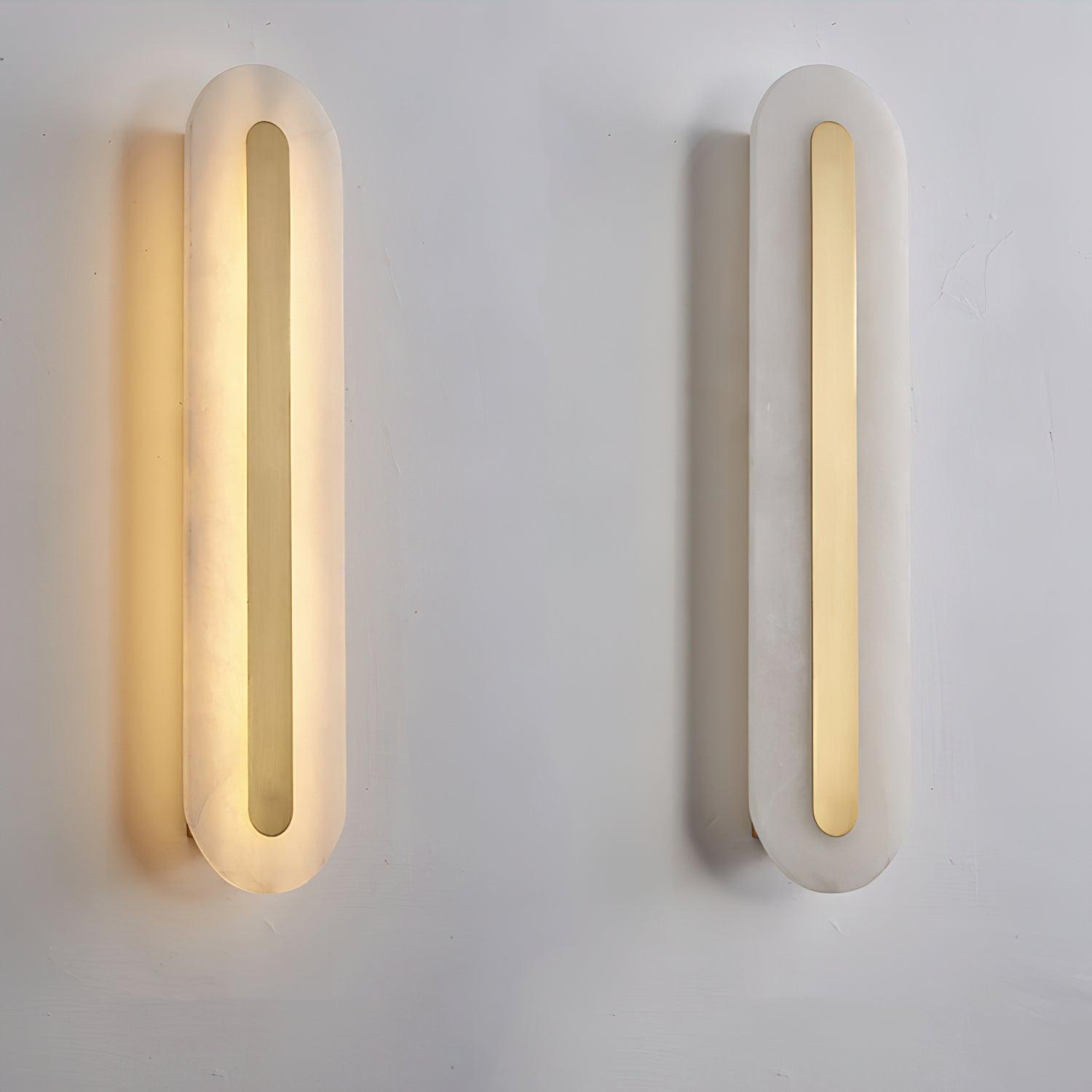 Hurn Alabaster Rounded Wall Lamp - Lamp Copper