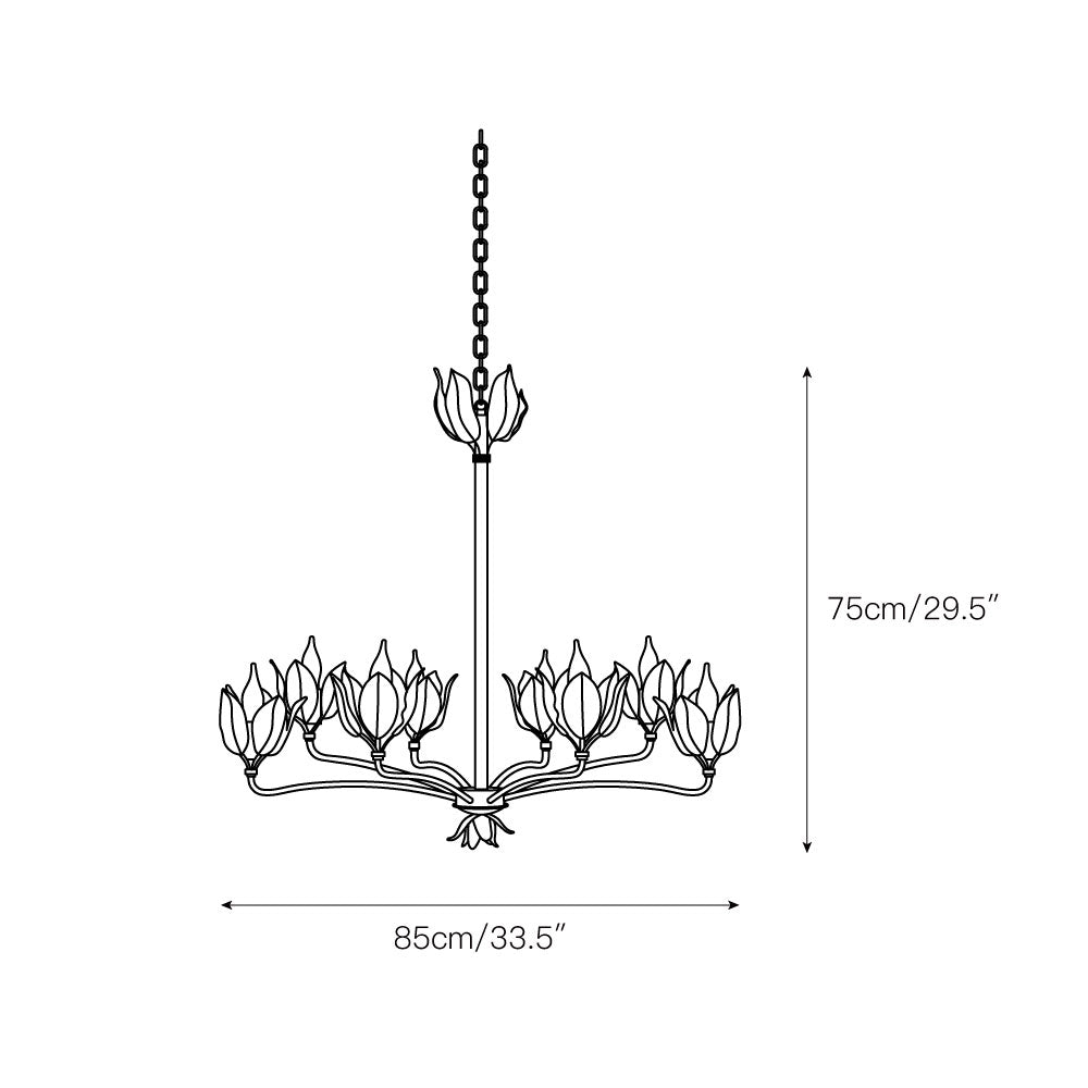Syvenira Individual Creativity Tulip Metal Chandelier - Lamp Copper