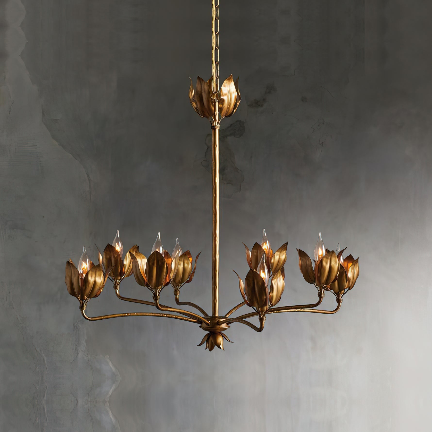 Syvenira Individual Creativity Tulip Metal Chandelier - Lamp Copper