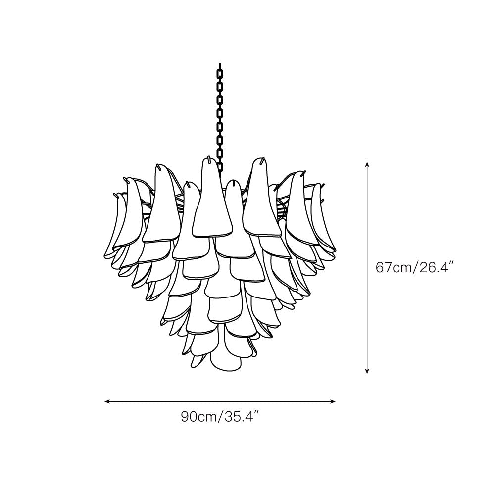 Ulvarisra Postmodern Luxury Glass Chandelier - Lamp Copper