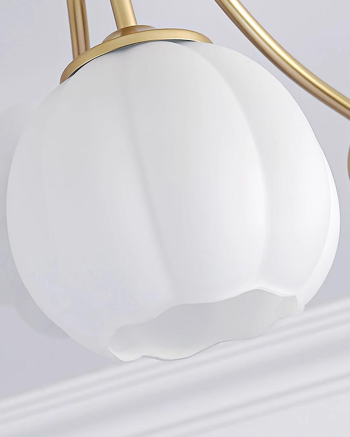 Ceiling Light Petal Globe Cluster Soft Glow Romantic Floral - Lamp Copper
