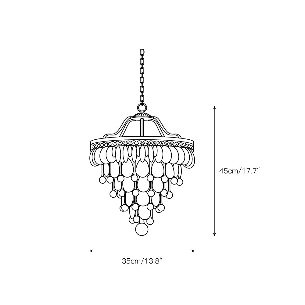 Blink Unique Inverted Pyramid Metal Crystal Chandelier - Lamp Copper