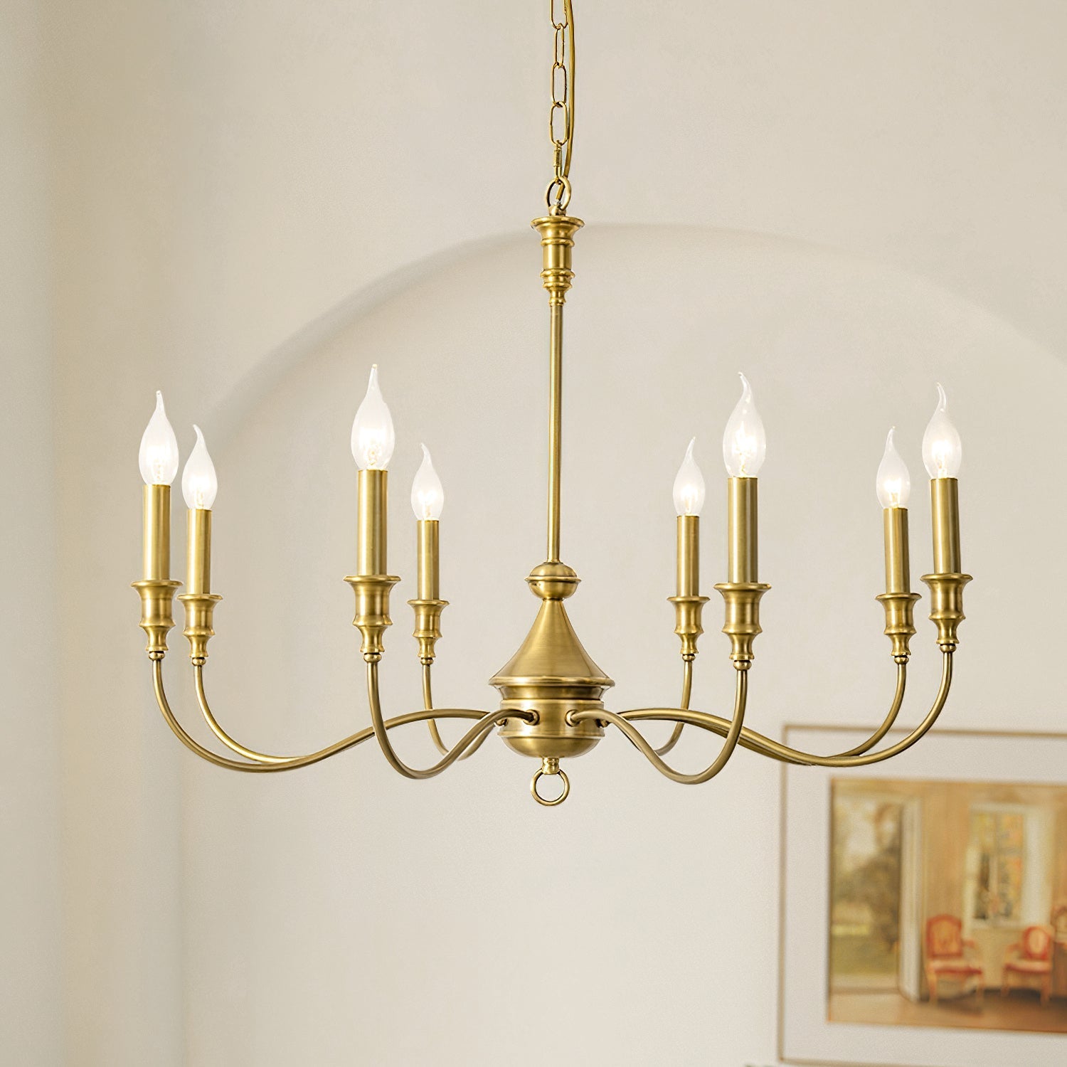 Cunorora Vintage Industrial Metal Chandelier - Lamp Copper