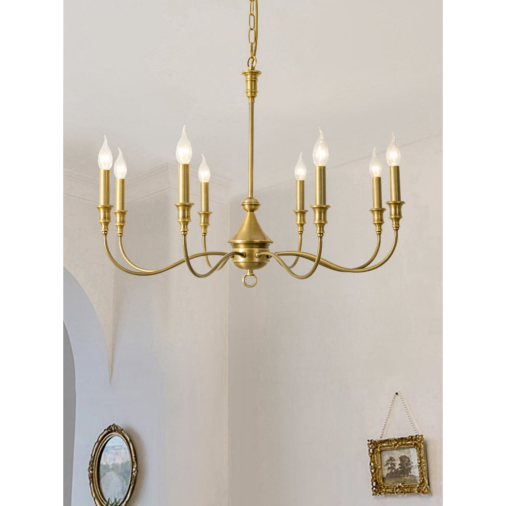 Cunorora Vintage Industrial Metal Chandelier - Lamp Copper