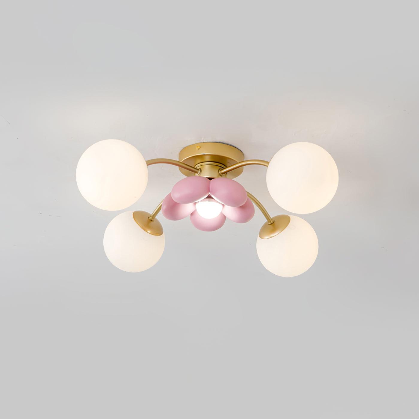 Blossura Pink Petal Ceiling Light - Lamp Copper