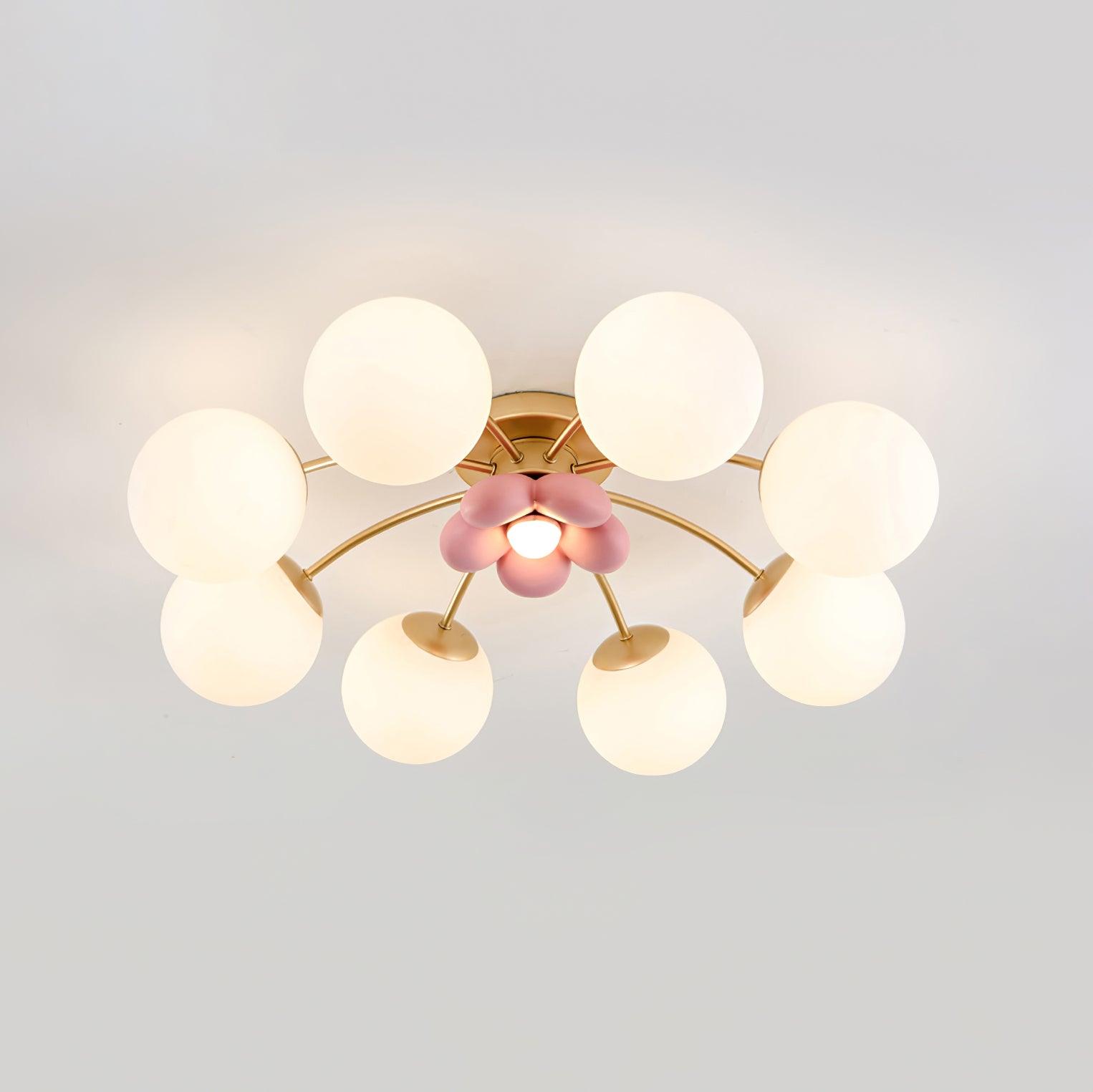 Blossura Pink Petal Ceiling Light - Lamp Copper