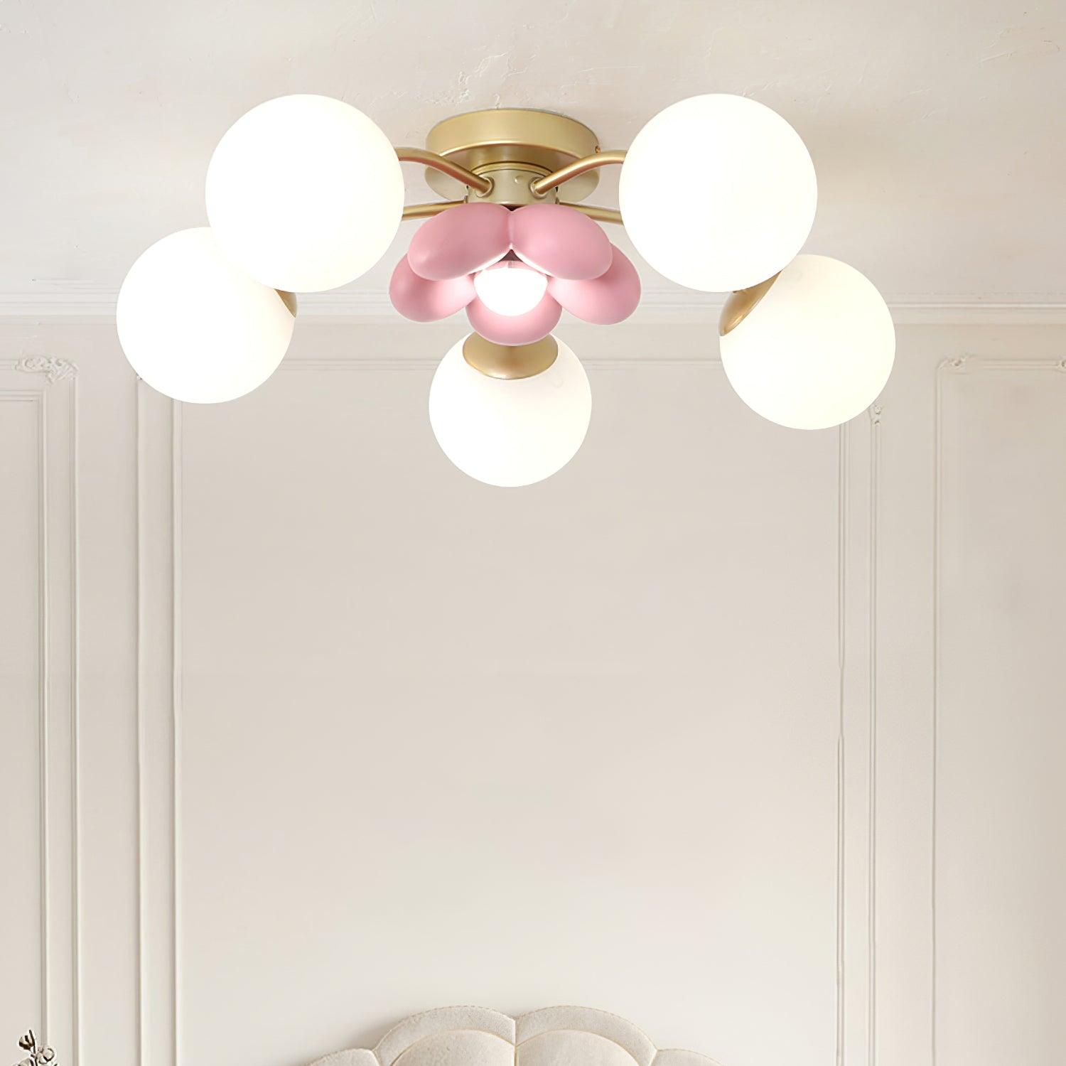 Blossura Pink Petal Ceiling Light - Lamp Copper