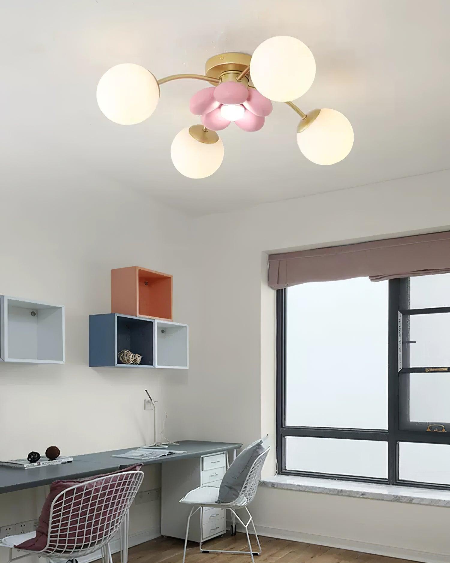 Blossura Pink Petal Ceiling Light - Lamp Copper