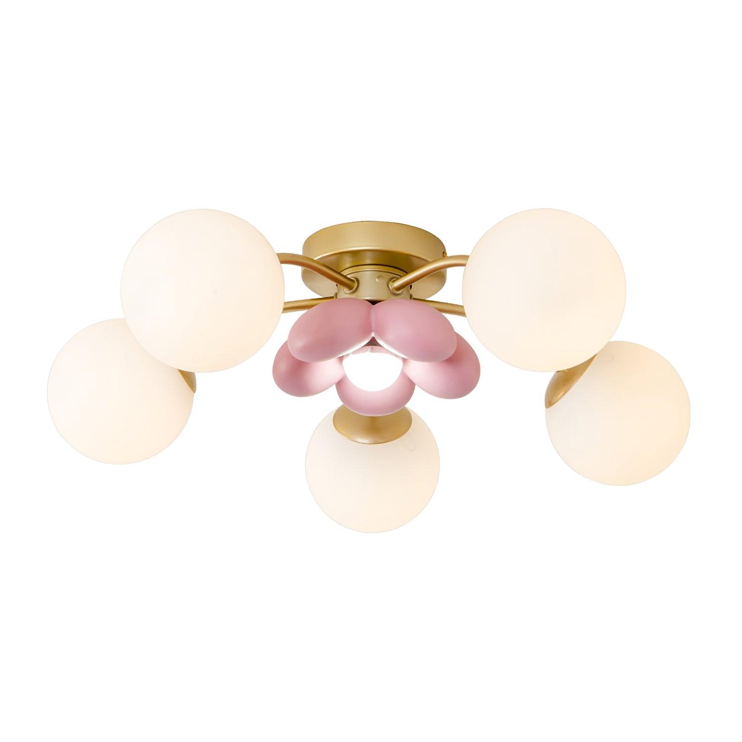 Blossura Pink Petal Ceiling Light - Lamp Copper