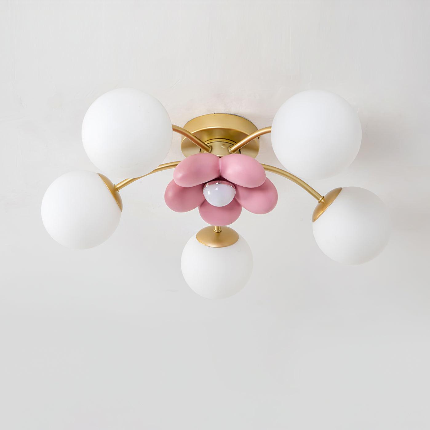 Blossura Pink Petal Ceiling Light - Lamp Copper