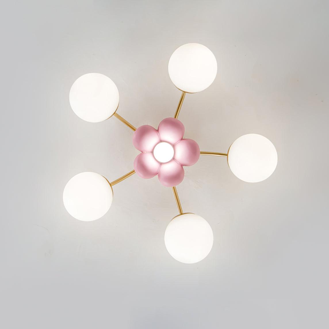 Blossura Pink Petal Ceiling Light - Lamp Copper