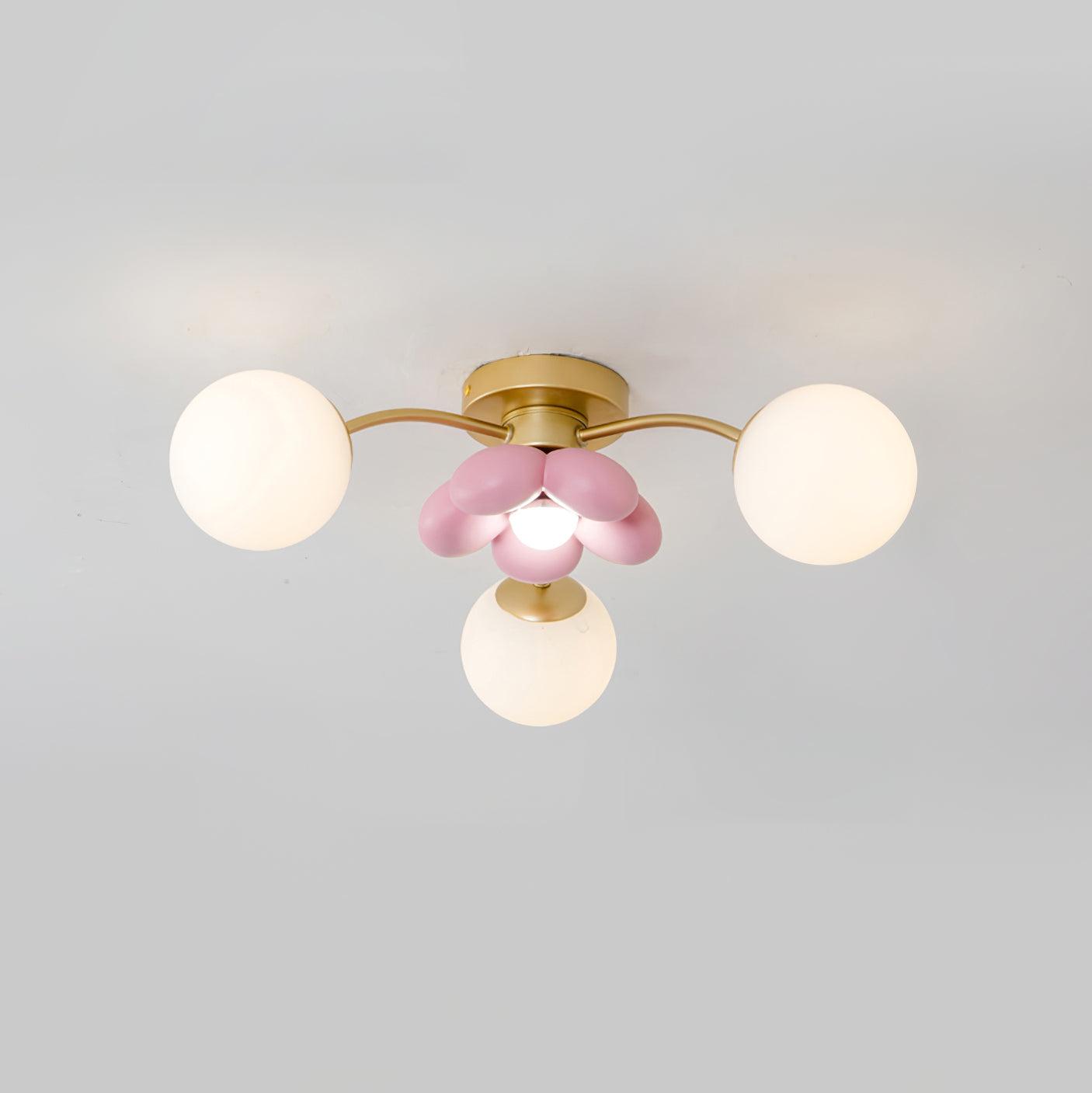 Blossura Pink Petal Ceiling Light - Lamp Copper