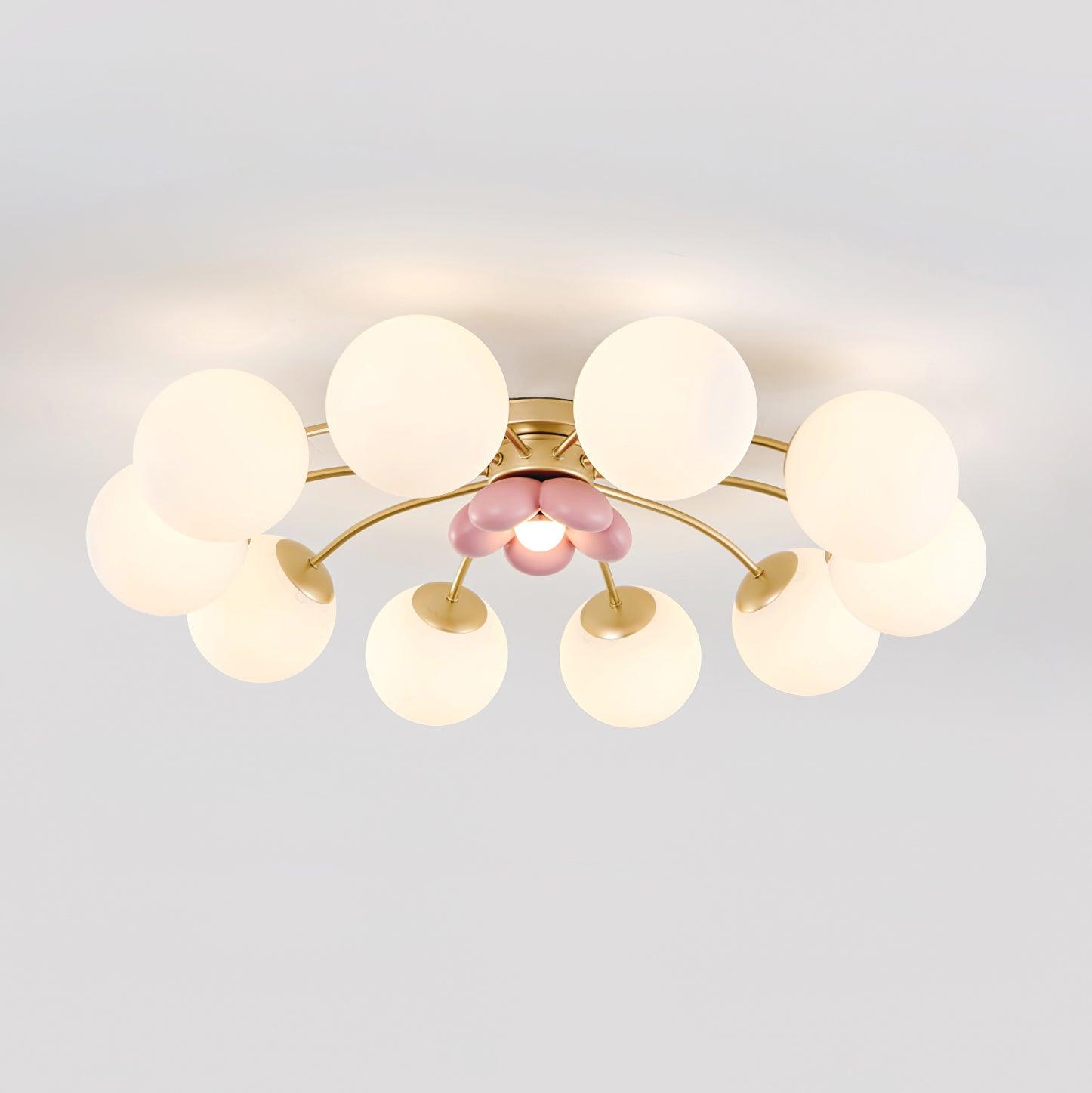 Blossura Pink Petal Ceiling Light - Lamp Copper