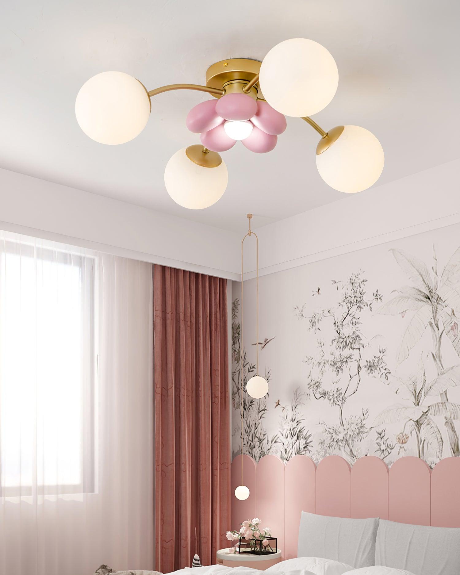 Blossura Pink Petal Ceiling Light - Lamp Copper