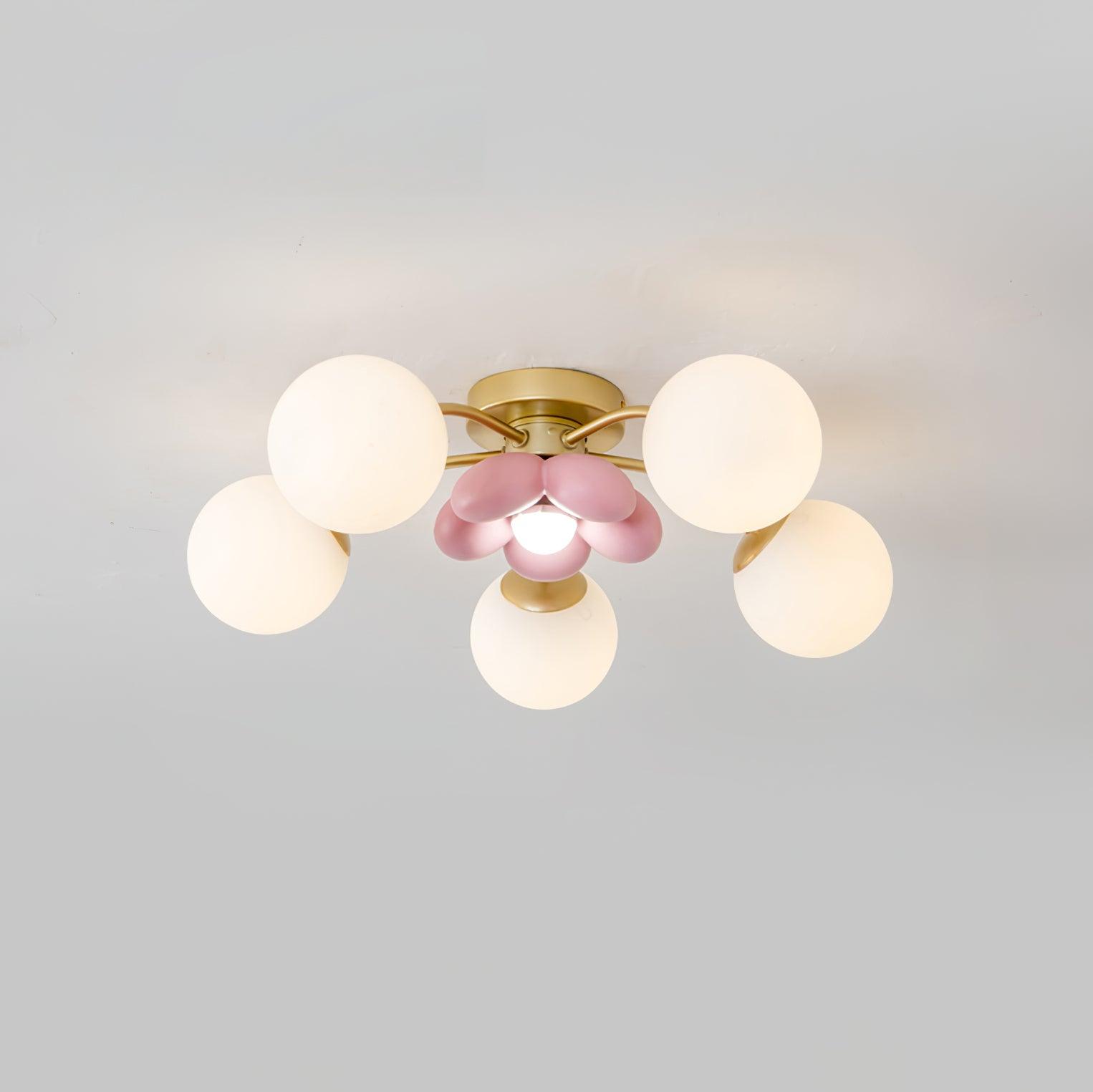 Blossura Pink Petal Ceiling Light - Lamp Copper
