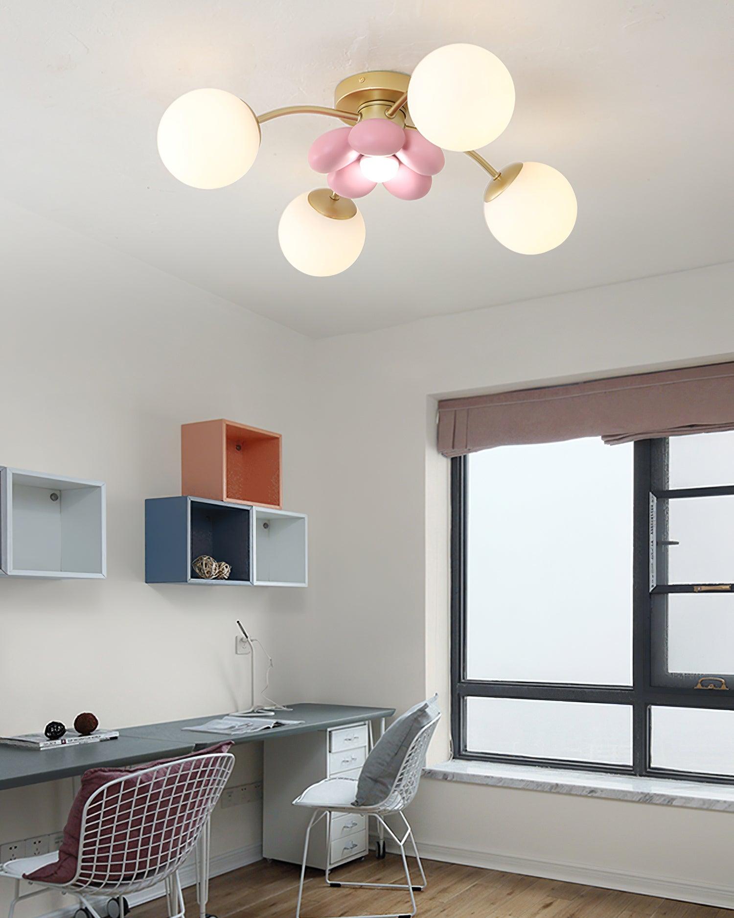 Blossura Pink Petal Ceiling Light - Lamp Copper