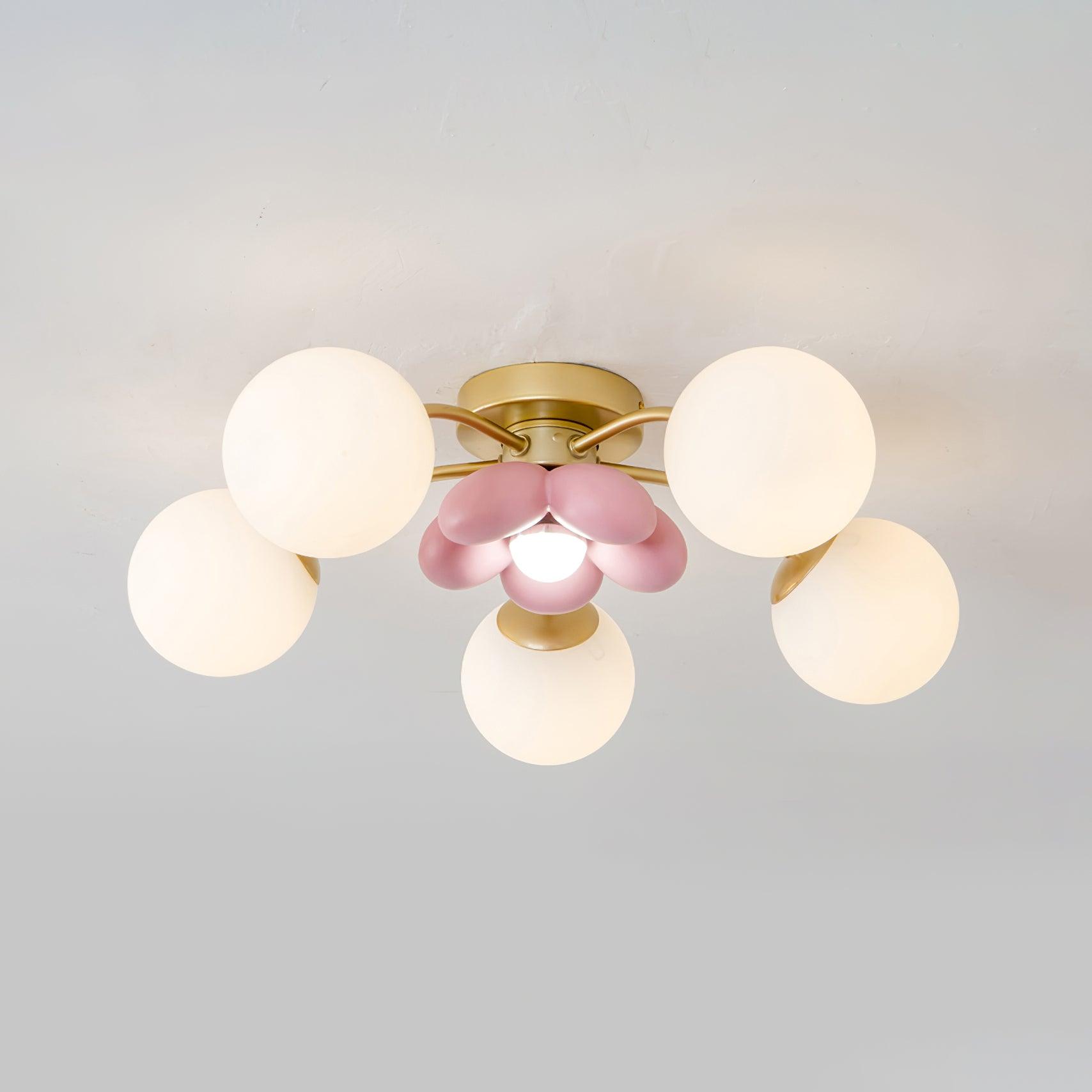 Blossura Pink Petal Ceiling Light - Lamp Copper