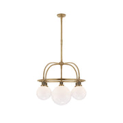 Vathea Modern Minimalist Metal Glass Chandelier - Lamp Copper