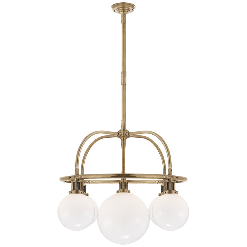 Vathea Modern Minimalist Metal Glass Chandelier - Lamp Copper