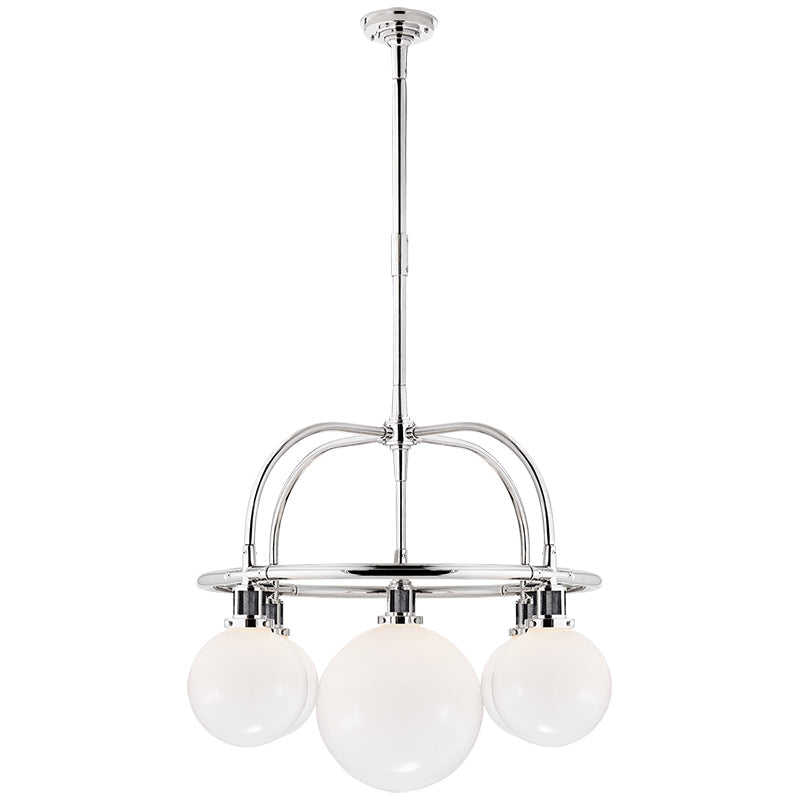 Vathea Modern Minimalist Metal Glass Chandelier - Lamp Copper