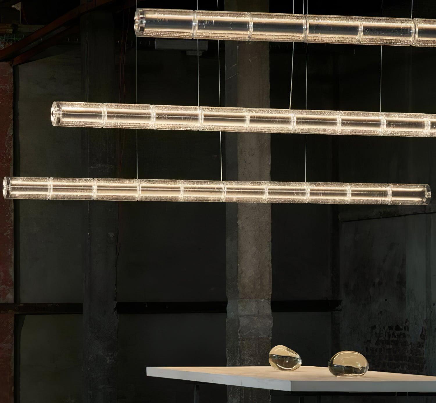 Lyliris Glass Linear Pendant Light - Lamp Copper
