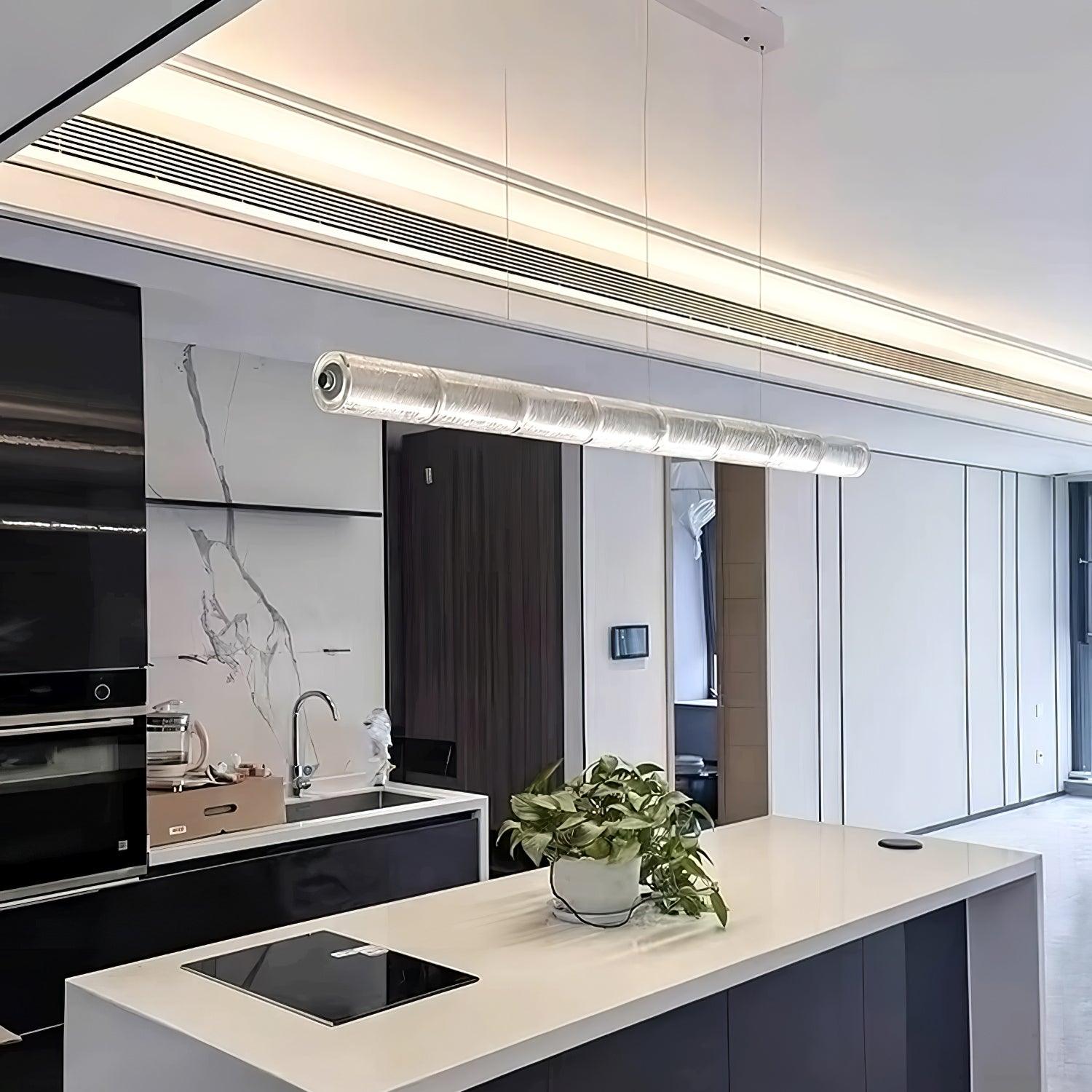Lyliris Glass Linear Pendant Light - Lamp Copper