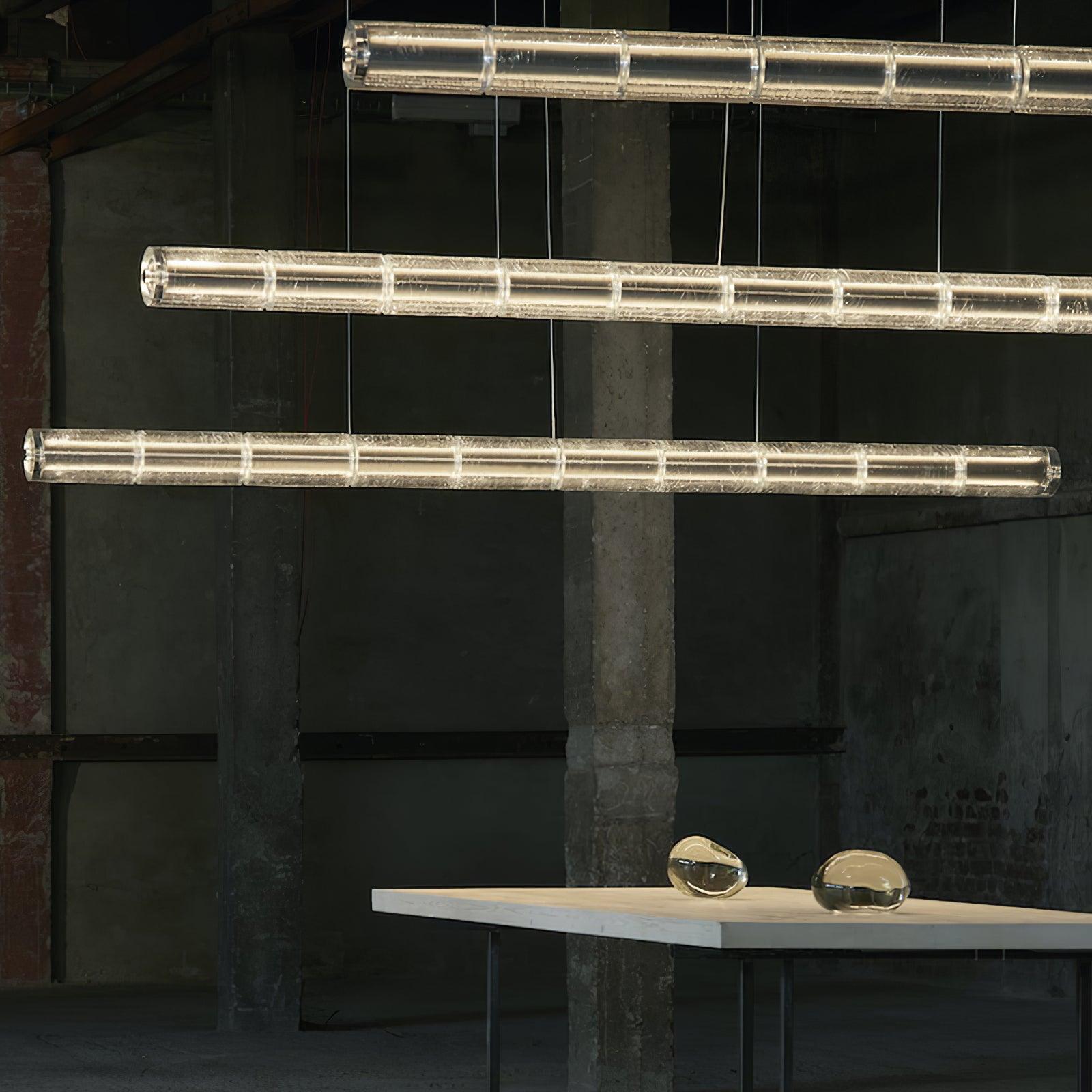 Lyliris Glass Linear Pendant Light - Lamp Copper