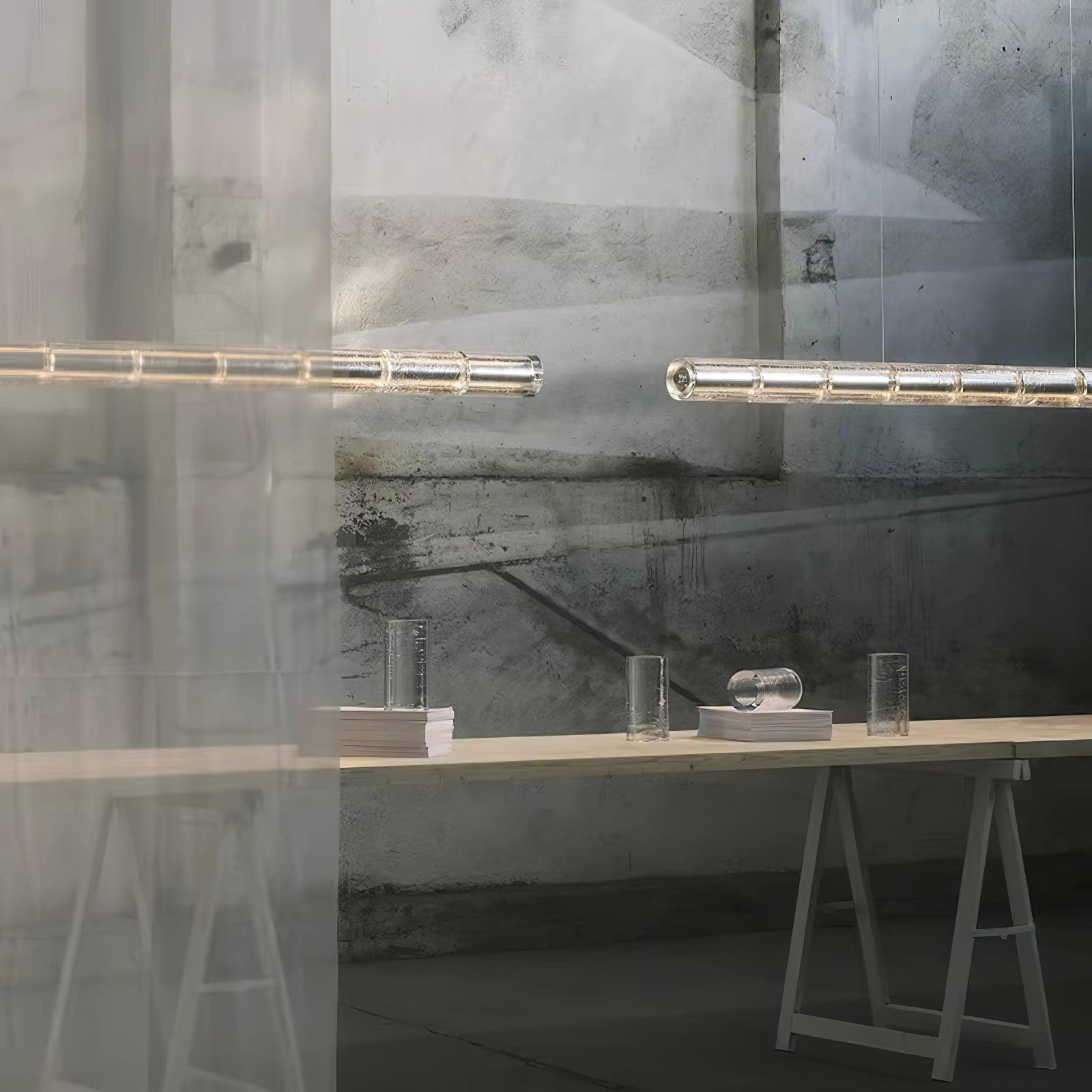 Lyliris Glass Linear Pendant Light - Lamp Copper