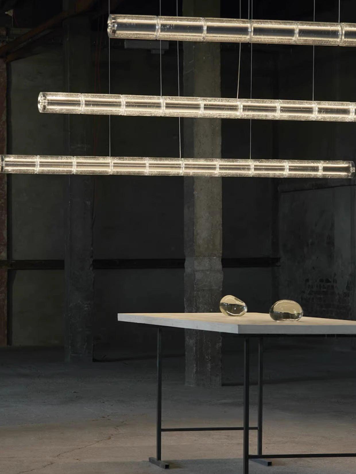Lyliris Glass Linear Pendant Light - Lamp Copper