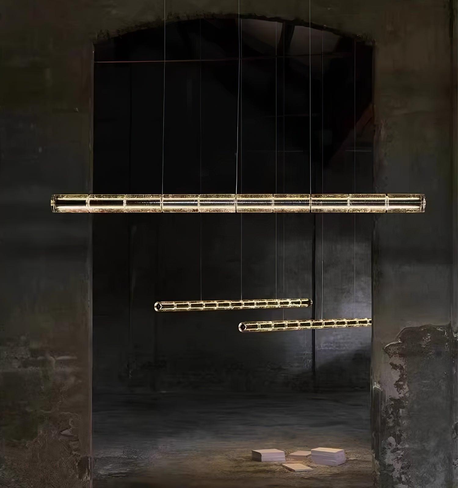 Lyliris Glass Linear Pendant Light - Lamp Copper