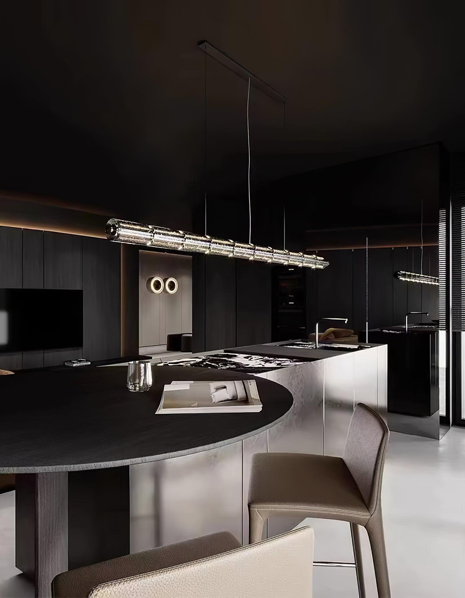 Lyliris Glass Linear Pendant Light - Lamp Copper