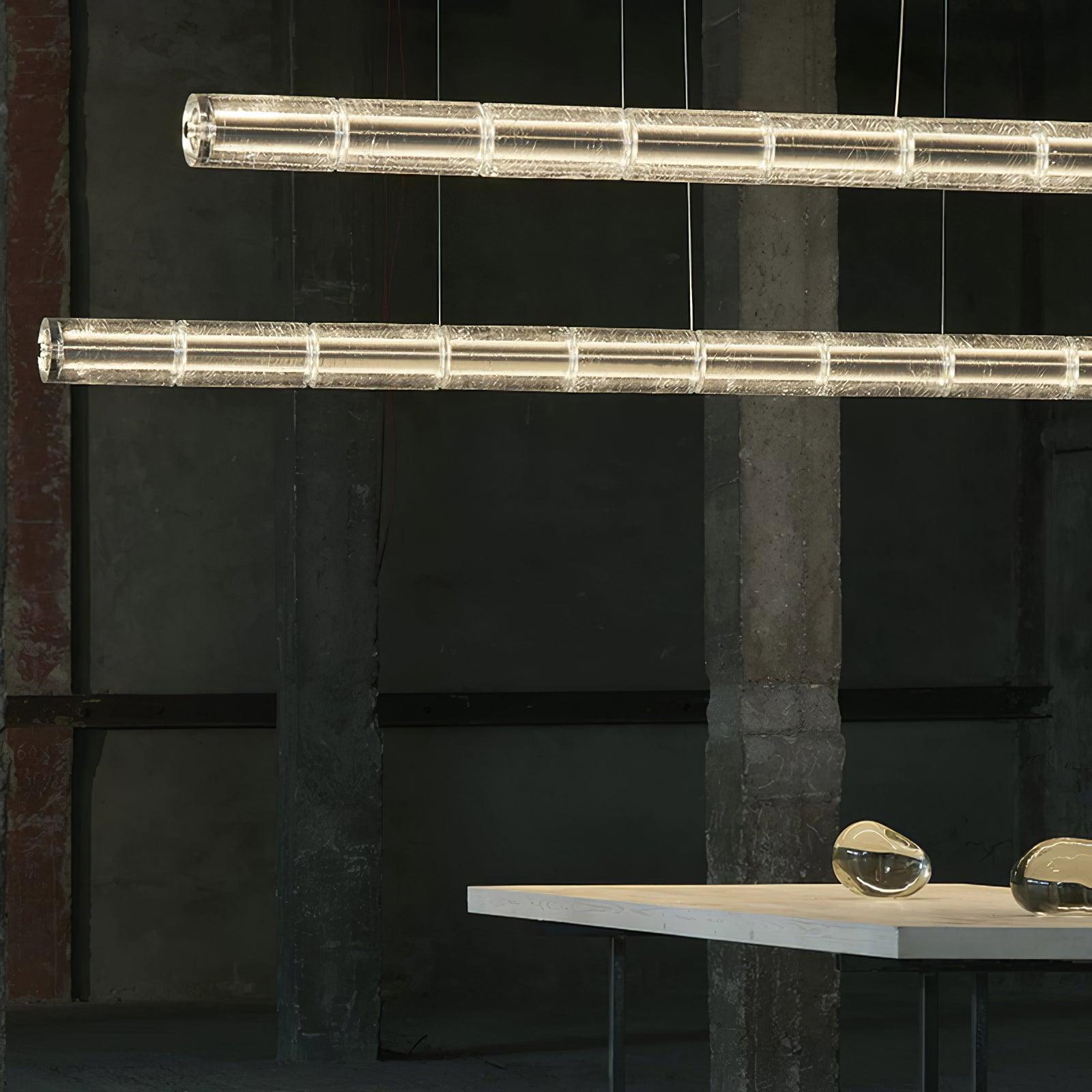 Lyliris Glass Linear Pendant Light - Lamp Copper