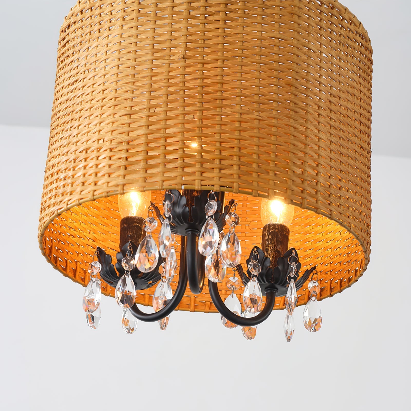 Avnoren Vintage Natural Crystal Pendant Lamp - Lamp Copper