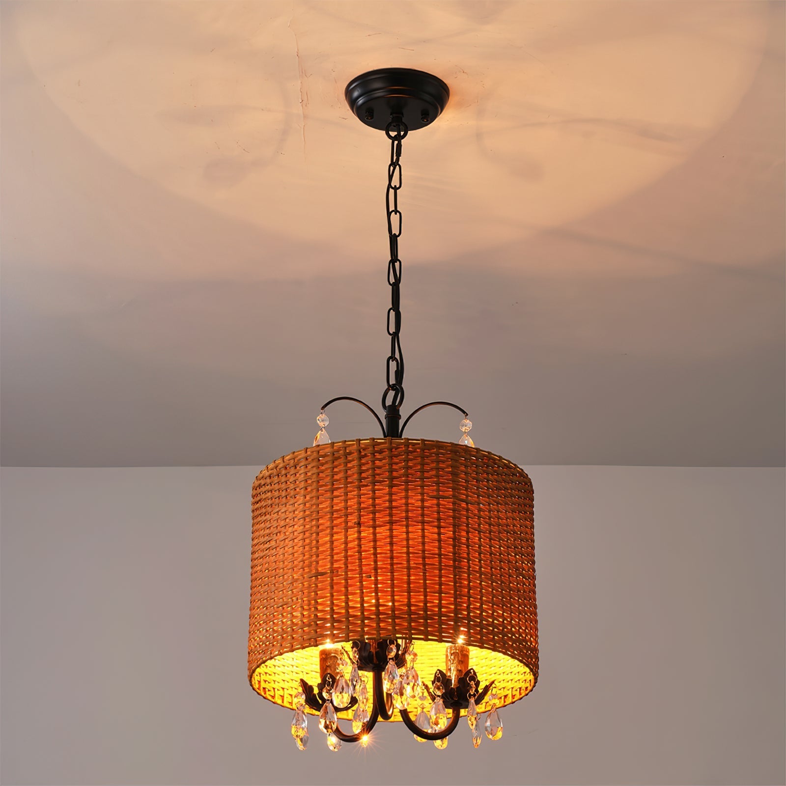 Avnoren Vintage Natural Crystal Pendant Lamp - Lamp Copper