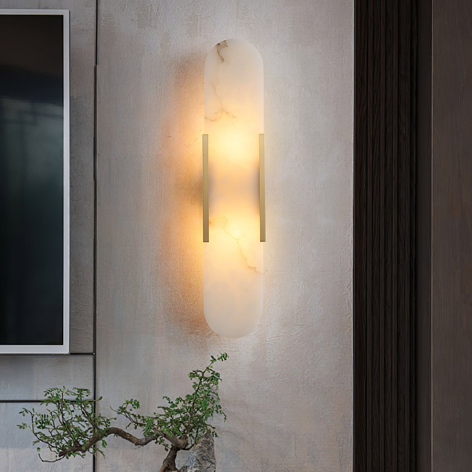 Veo Luxury Alabaster Wall Lamp - Lamp Copper